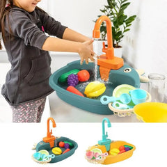 Kids Kitchen Sink Toy with Real Running Water – Educational Pretend Play Set for Toddlers (Ages 2–6)
