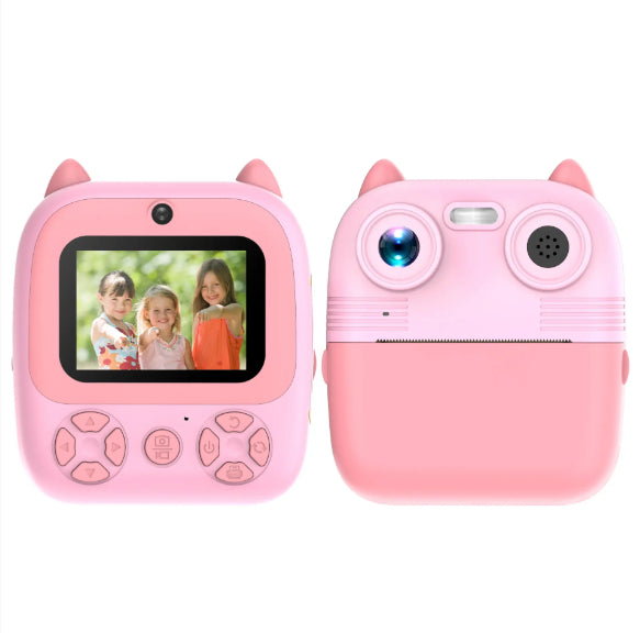 Wireless 2.8 Inch Display Camera Printer with 3x Thermal Paper Rolls – Pink & Blue (Kids Camera) | Ahmad Toys