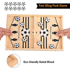 Wooden Fast Sling Puck Football Game – Fun Tabletop Board Game for Kids & Adults | Ahmad Toys