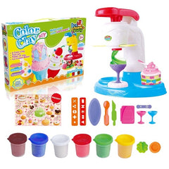 DIY Color Clay Ice Cream Party Set – 6 Colors Clay with Ice Cream Maker & Tools for Kids | Ahmad Toys