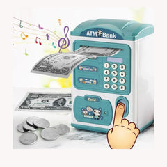 Mini ATM Piggy Bank for Kids – Password Protected | Automatic Cash Insertion & Coin Slot