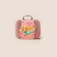 2-in-1 Mermaid Makeup & Jewelry Kit for Girls – Pink Glitter Beauty Box (Age 3+)