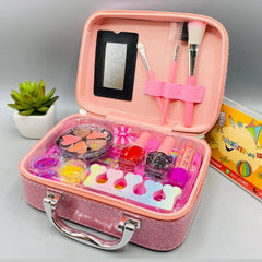 2-in-1 Mermaid Makeup & Jewelry Kit for Girls – Pink Glitter Beauty Box (Age 3+)