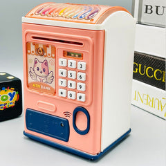Mini ATM Piggy Bank for Kids – Password Protected | Automatic Cash Insertion & Coin Slot