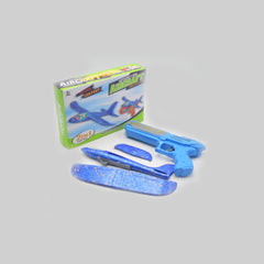 2-in-1 Foam Airplane Launcher Gun Toy – Catapult Gun Aircraft for Kids Ages 3+, Flying Glider Plane Toy with Light, Outdoor Fun Game for Boys & Girls