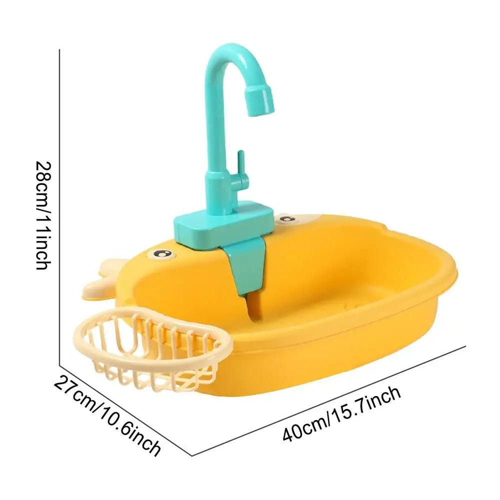 Kids Kitchen Sink Toy with Real Running Water – Educational Pretend Play Set for Toddlers (Ages 2–6)