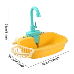 Kids Kitchen Sink Toy with Real Running Water – Educational Pretend Play Set for Toddlers (Ages 2–6)