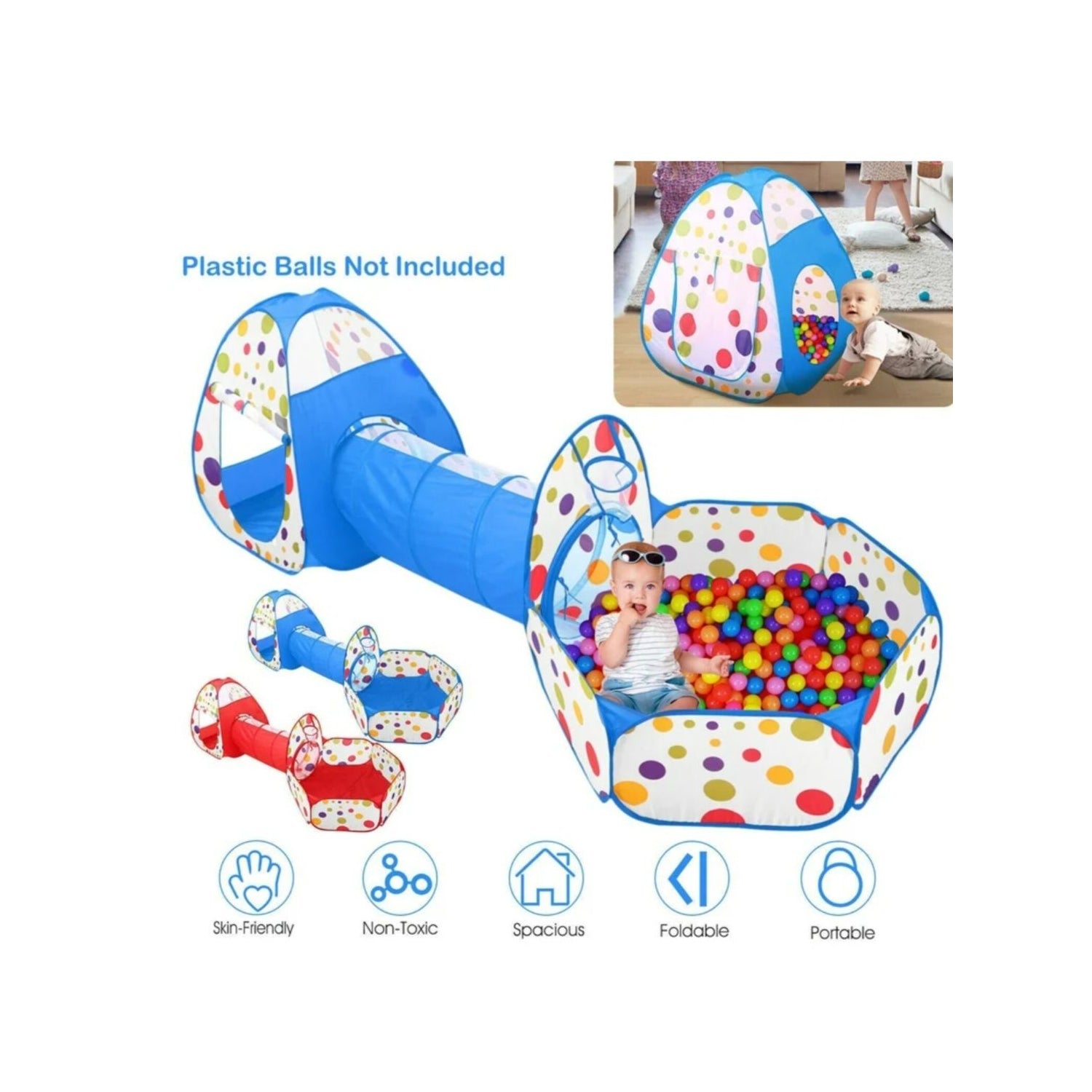 Kids Foldable Tent House – Fun Indoor & Outdoor Play Tent