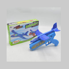 2-in-1 Foam Airplane Launcher Gun Toy – Catapult Gun Aircraft for Kids Ages 3+, Flying Glider Plane Toy with Light, Outdoor Fun Game for Boys & Girls