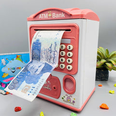 Mini ATM Piggy Bank for Kids – Password Protected | Automatic Cash Insertion & Coin Slot