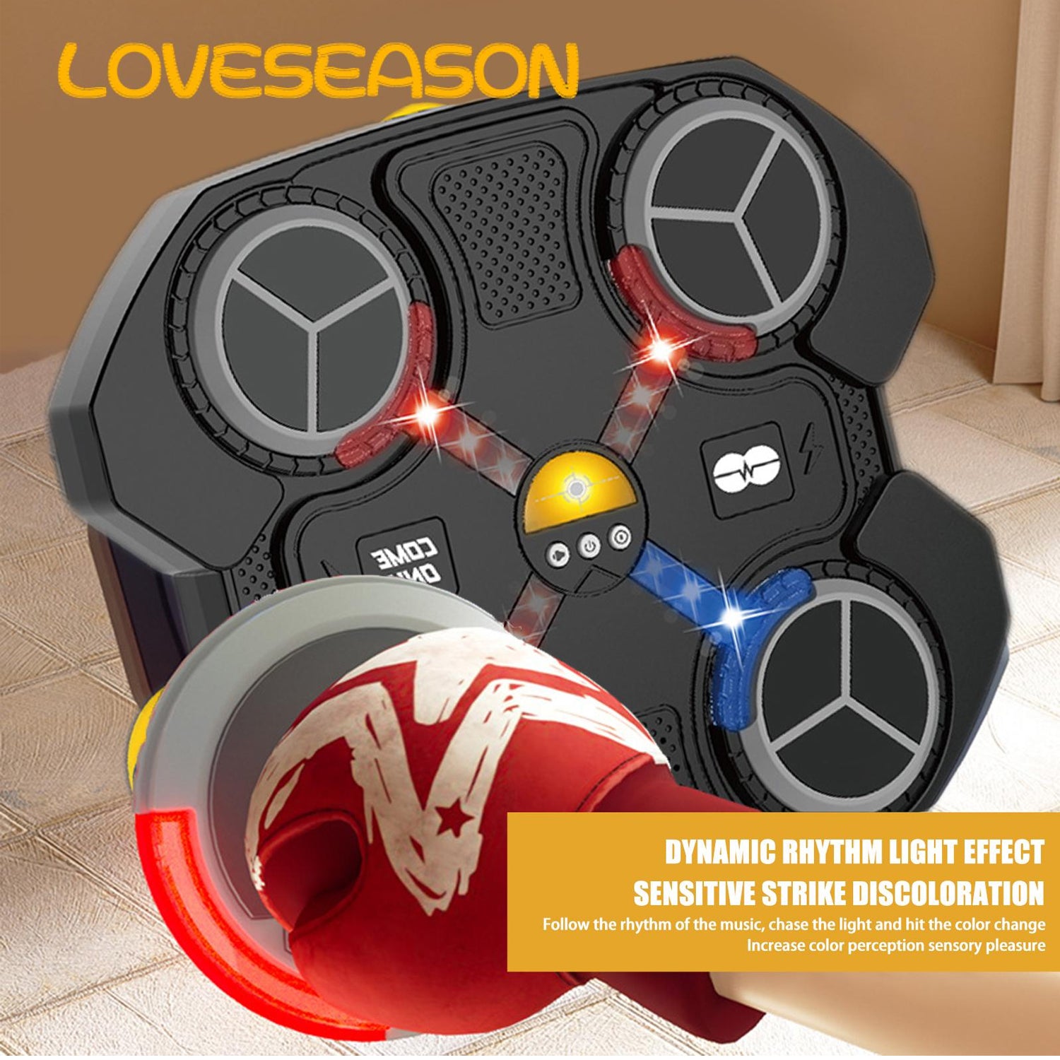 Smart LED Boxing Reaction Pad – Punch, Light, and Train with Rhythm!