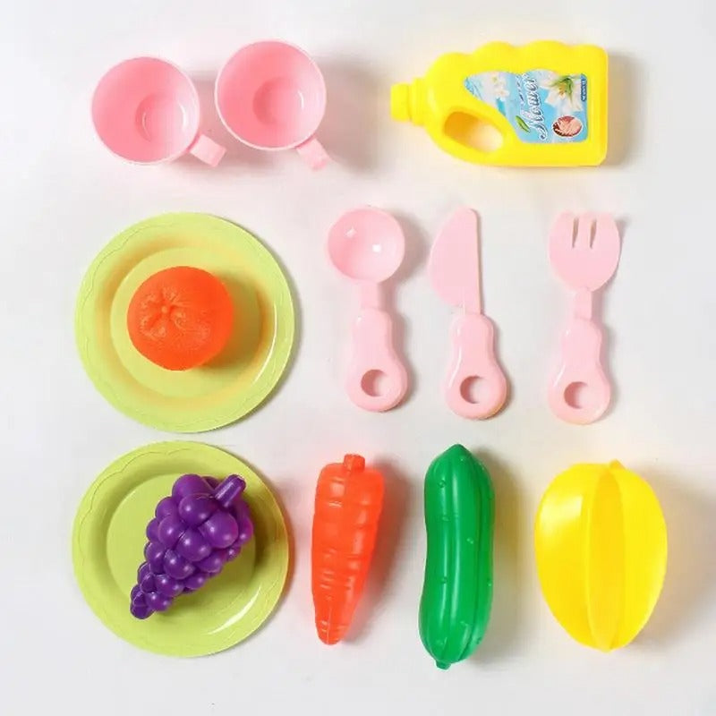 Kids Kitchen Sink Toy with Real Running Water – Educational Pretend Play Set for Toddlers (Ages 2–6)