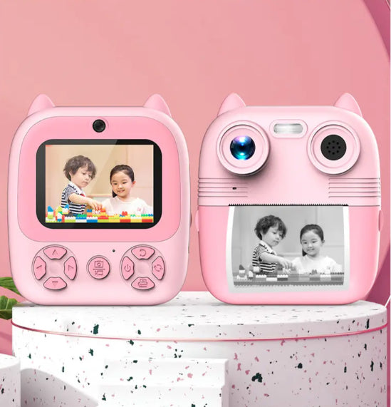 Wireless 2.8 Inch Display Camera Printer with 3x Thermal Paper Rolls – Pink & Blue (Kids Camera) | Ahmad Toys