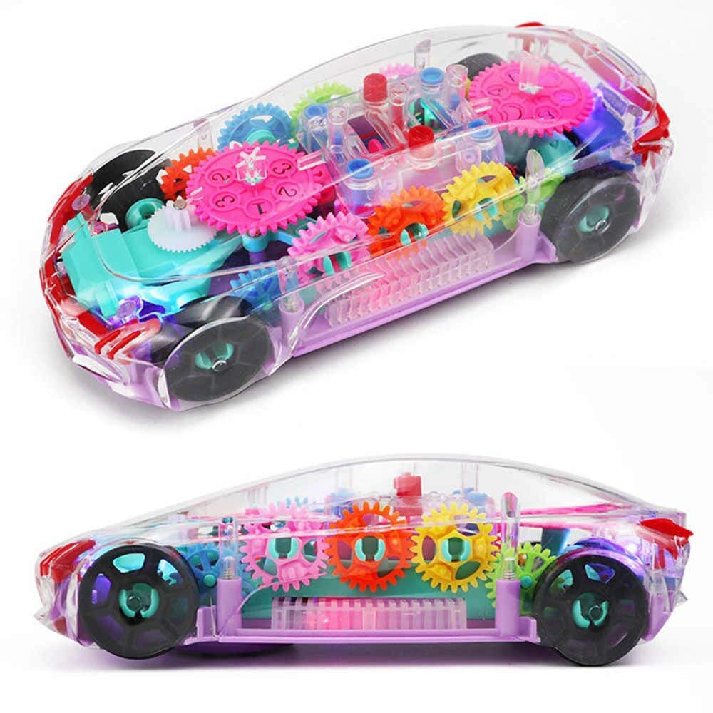 Gear Display Transparent Car Toy for Kids