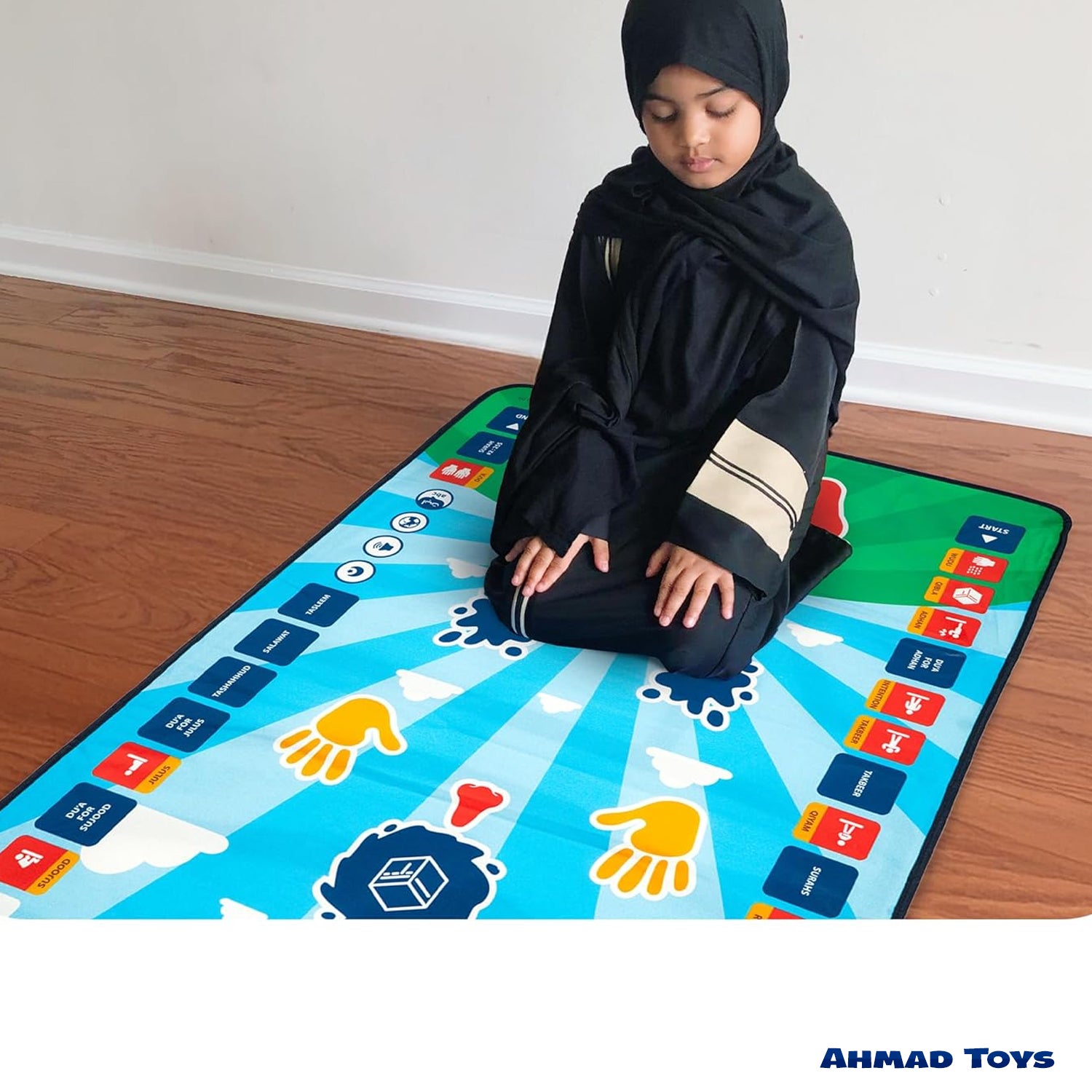 My Salah Mat – Interactive Educational Prayer Mat for Kids (36 Touch Keys, 3 Languages)