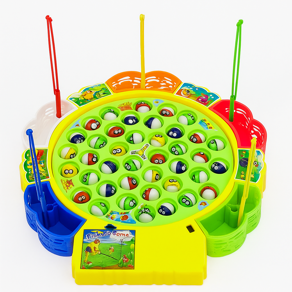 Big Colorful Electric Fishing Game for Kids Rotating Board – Ahmad Toys