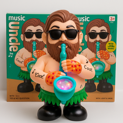 Music Uncle Dancing Toy – Funny LED Saxophone Man Toy for Kids & Parties